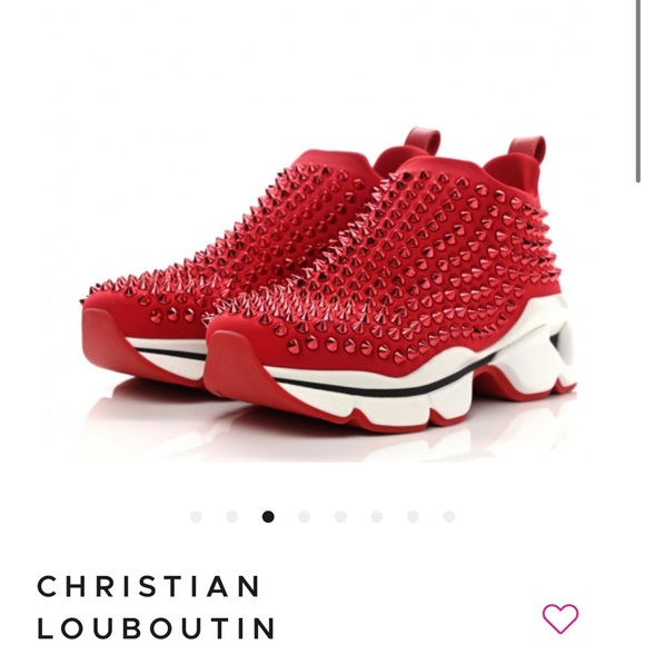 Designer Inspired Spiked Red Bottom Sneaker - Picture 10 of 16